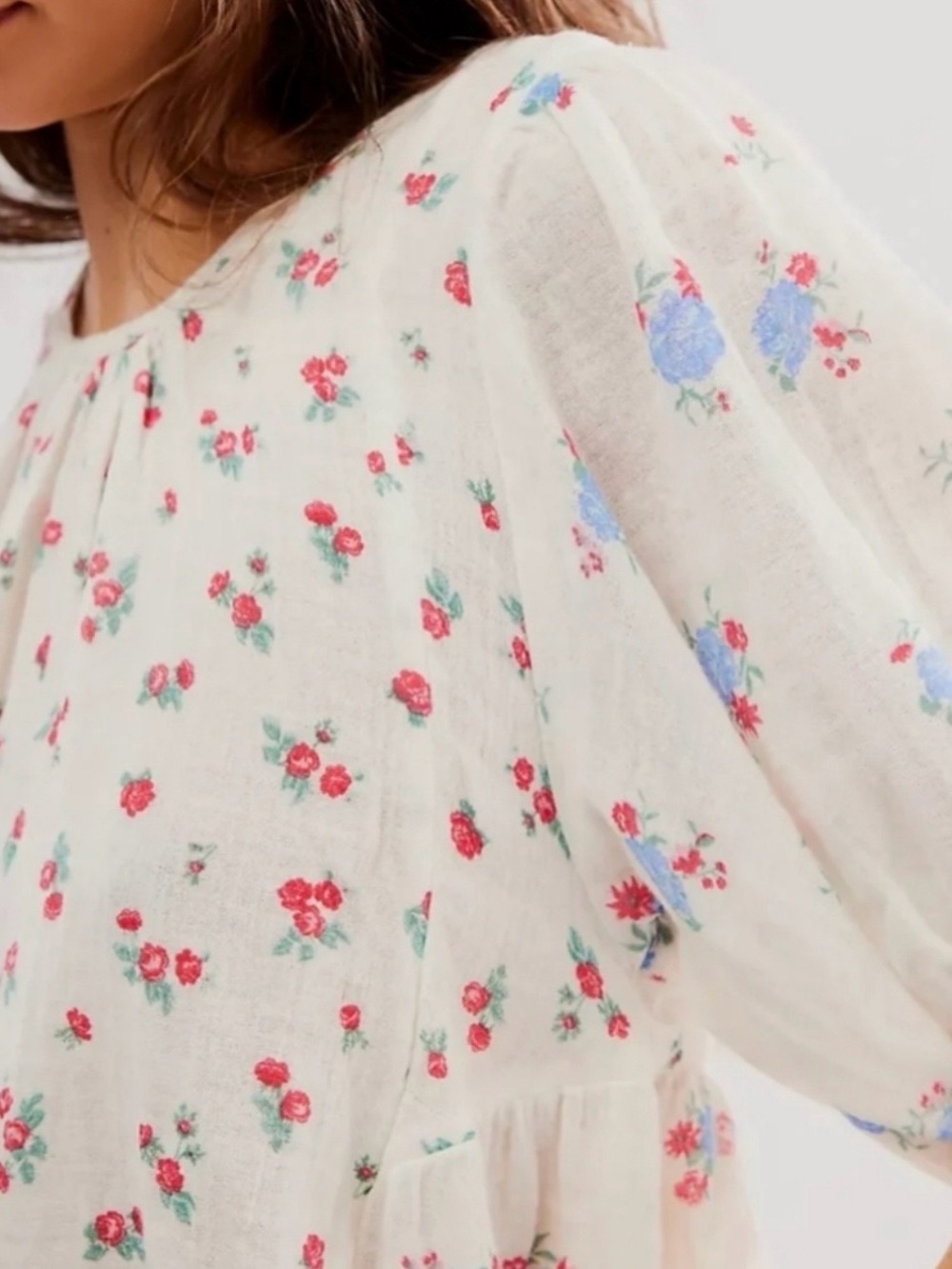 Free People Chloe Printed Top NWT